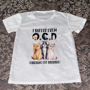 Obsessive Cat Disorder shirt size small cat lady shirt